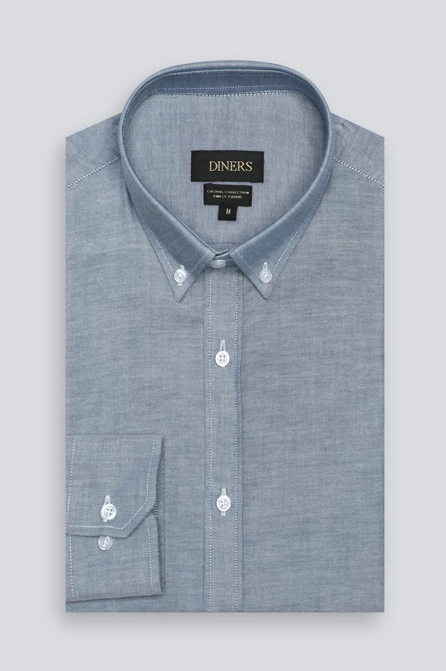 Dark Green Textured Casual Shirt